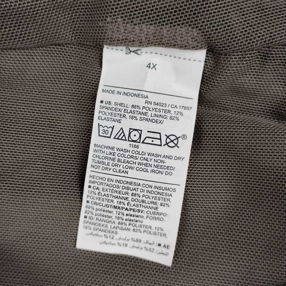 New Old Navy Loose Stretch Tech Zip Front Jacket In Taupe Size 4X - Picture 5 of 5